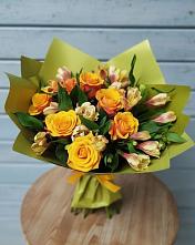 Букет цветов из:  Альстромерии и Розы в Щедрино