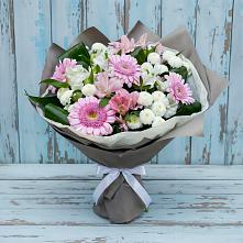 Букет цветов из:  Герберы, Альстромерии и Хризантемы #REPLACE_PRED# Щедрино