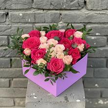 Цветочная композиция из Розы в коробке в Щедрино