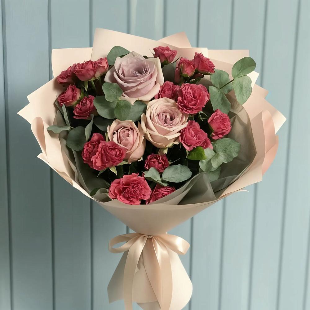 Букет цветов из: Гвоздики и Розы в Щедрино