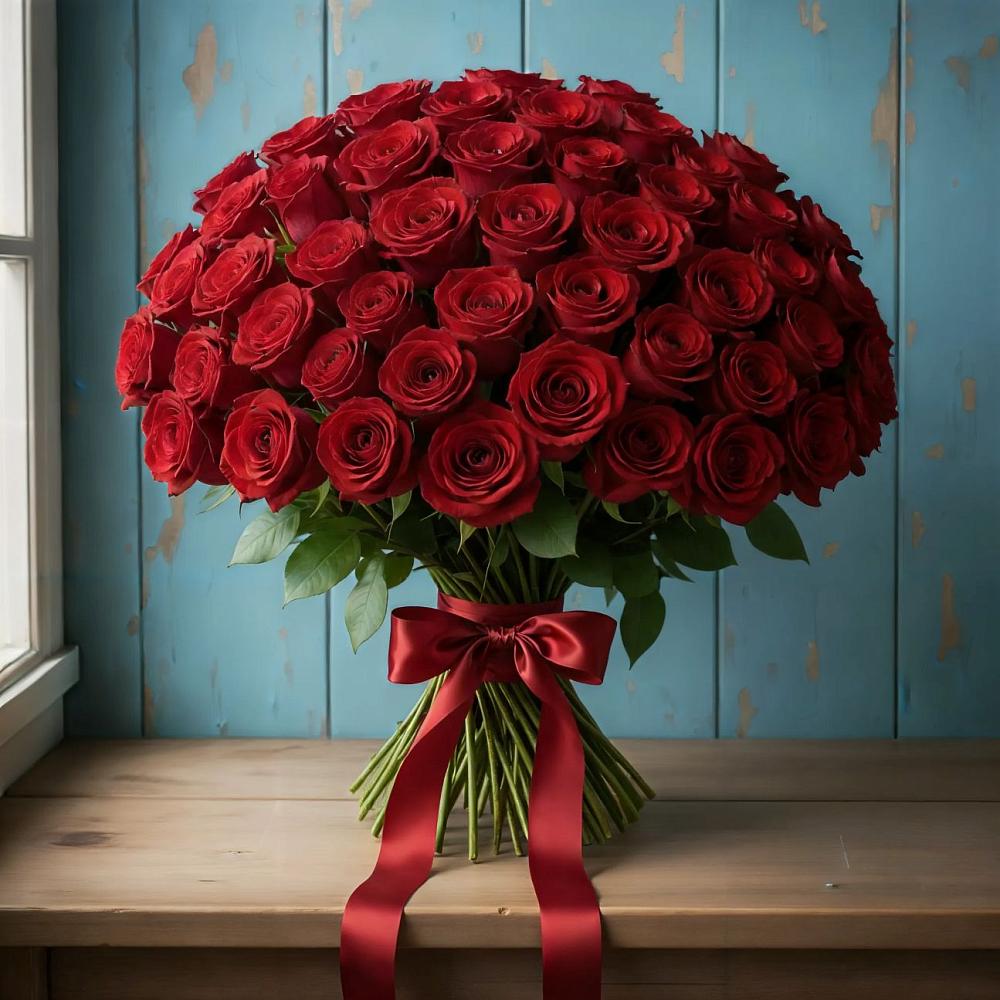 Букет Красные розы Блэк Меджик в Щедрино