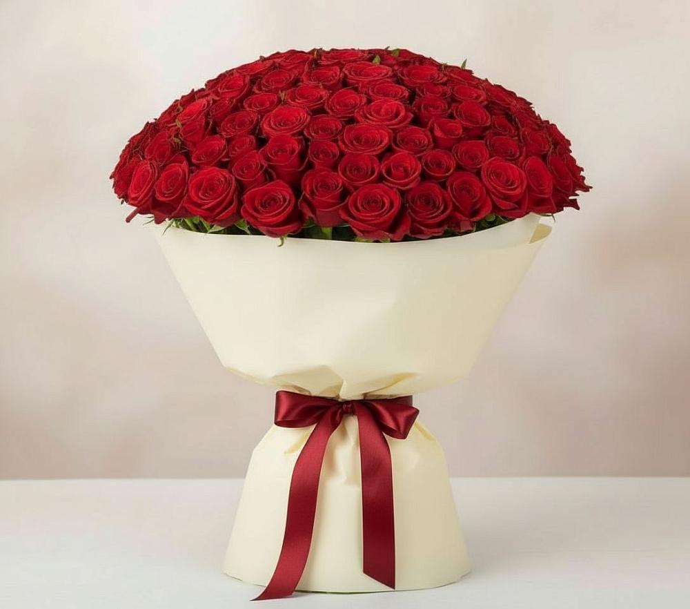 Букет 101 Красная роза Милано в Щедрино