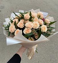 Букет Кремовые розы Латте в Щедрино