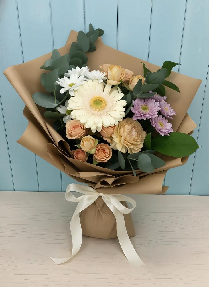 Букет цветов из: Герберы и Хризантемы в Щедрино