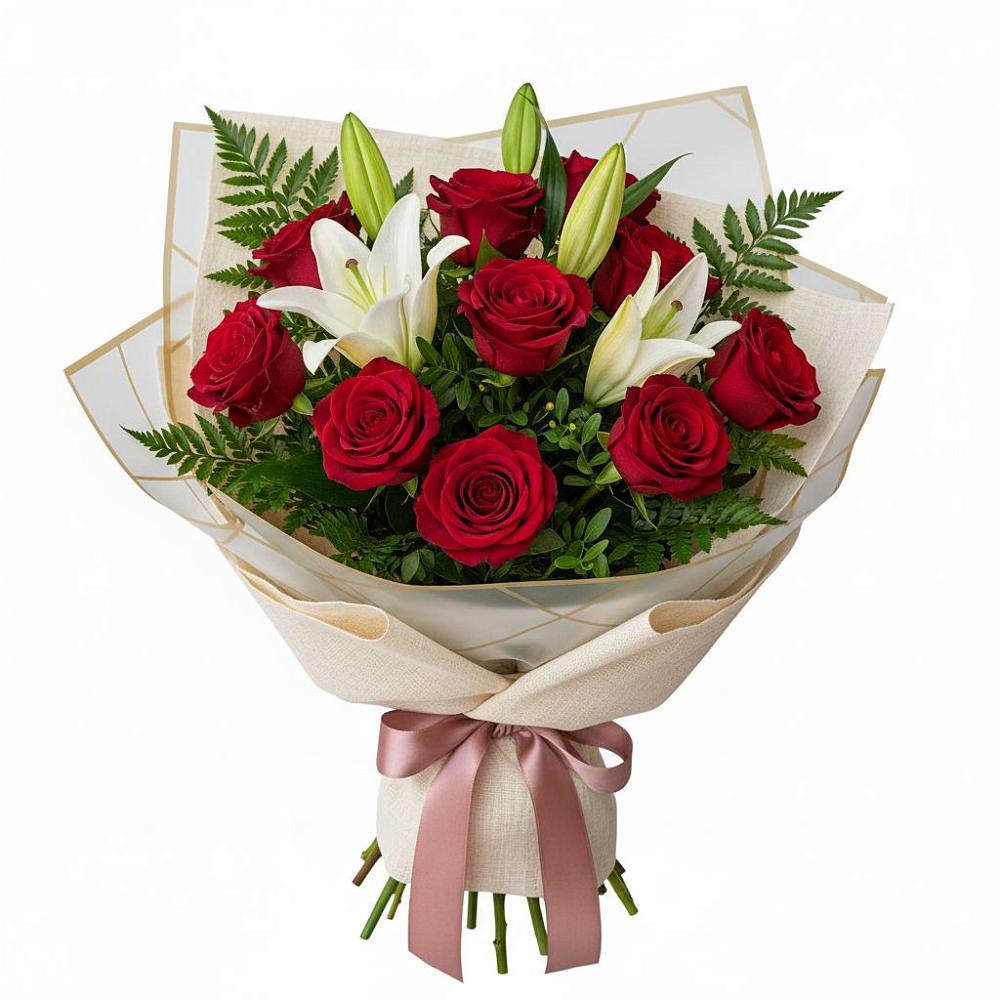 Букет цветов из: Лилии и Розы в Щедрино