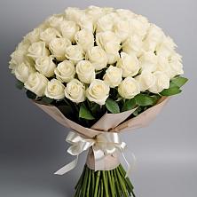 Букет 101 беля роза Белоснежка в Щедрино