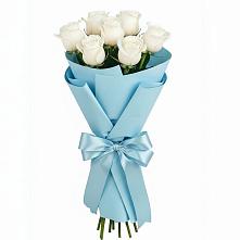 Букет 7 белых роз Проуд в Щедрино