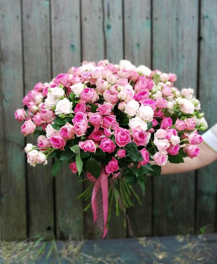 Букет Розовые кустовые розы Натали и Лав Лидия в Щедрино