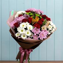 Букет цветов из:  Розы, Хризантемы и Альстромерии #REPLACE_PRED# Щедрино