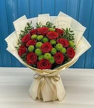 Букет цветов из:  Розы и Хризантемы #REPLACE_PRED# Щедрино