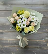 Букет цветов из:  Альстромерии, Розы и Хризантемы в Щедрино