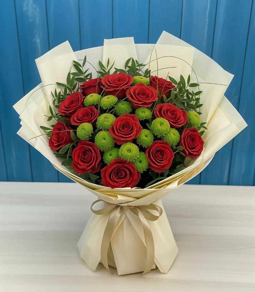 Букет цветов из: Розы и Хризантемы в Щедрино